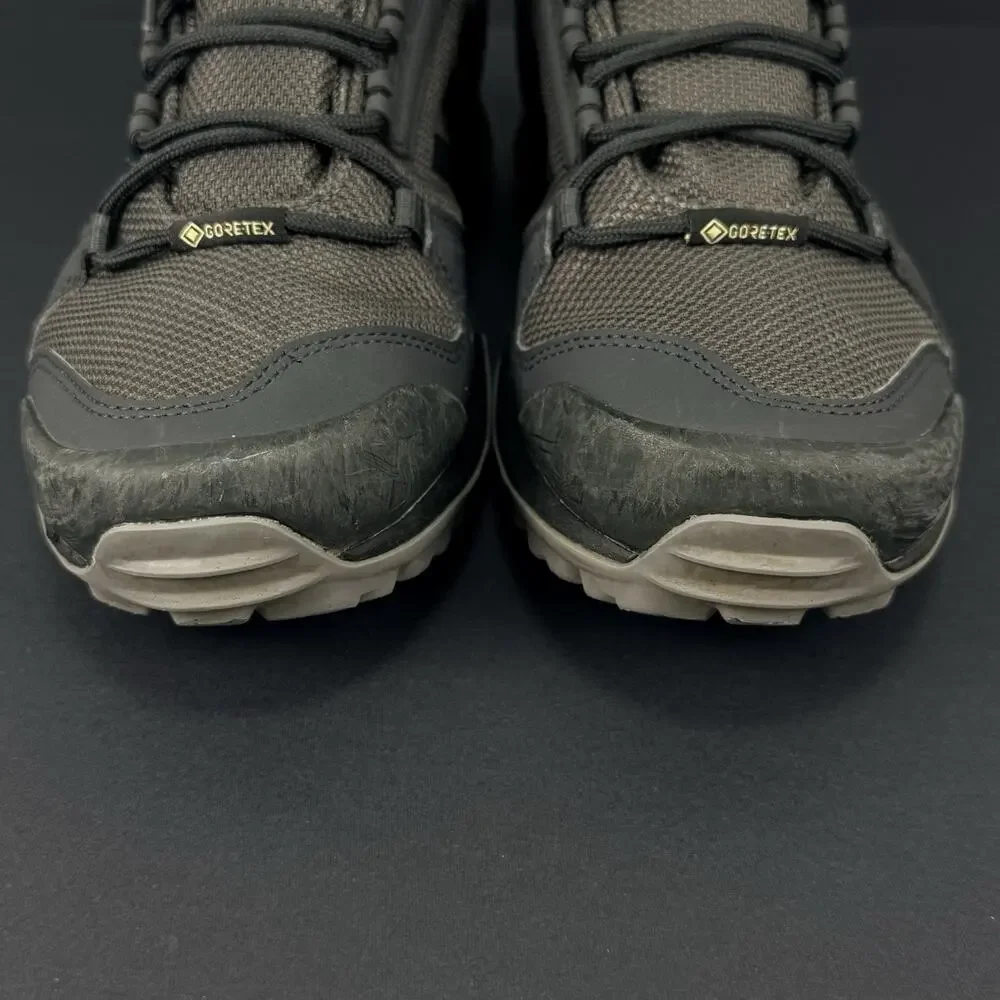 Adidas Terrex AX3 Mid GTX Women’s 8.5 Gray Mint Hiking Trail Boots Gore-Tex